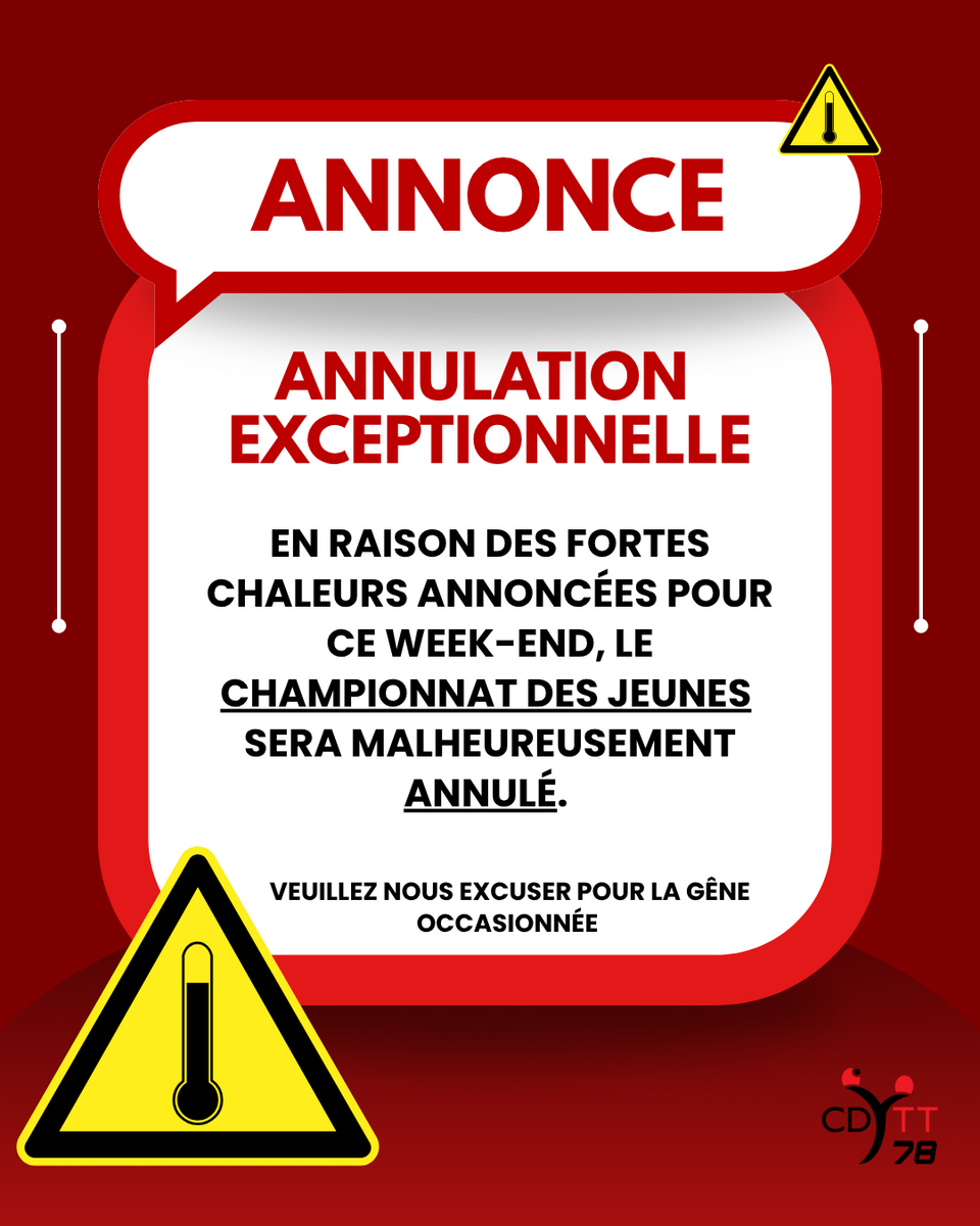 Annulation du championnat des jeunes