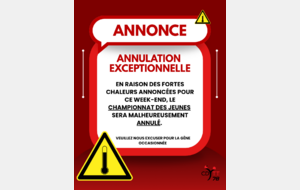 Annulation du championnat des jeunes