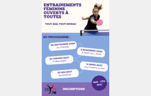 Entraînements féminins 2026/2027