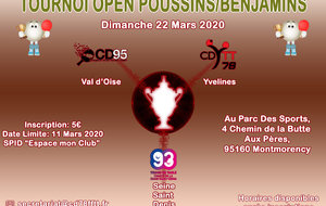 Tournoi Open Poussin/Benjamin 78/93/95  -  Annulé