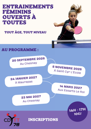 Entraînements féminins 2026/2027