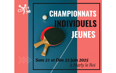 Championnats individuels jeunes - Liste des joueurs retenus