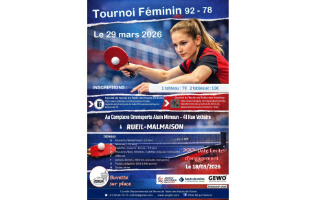 Tournoi Féminin 92/78